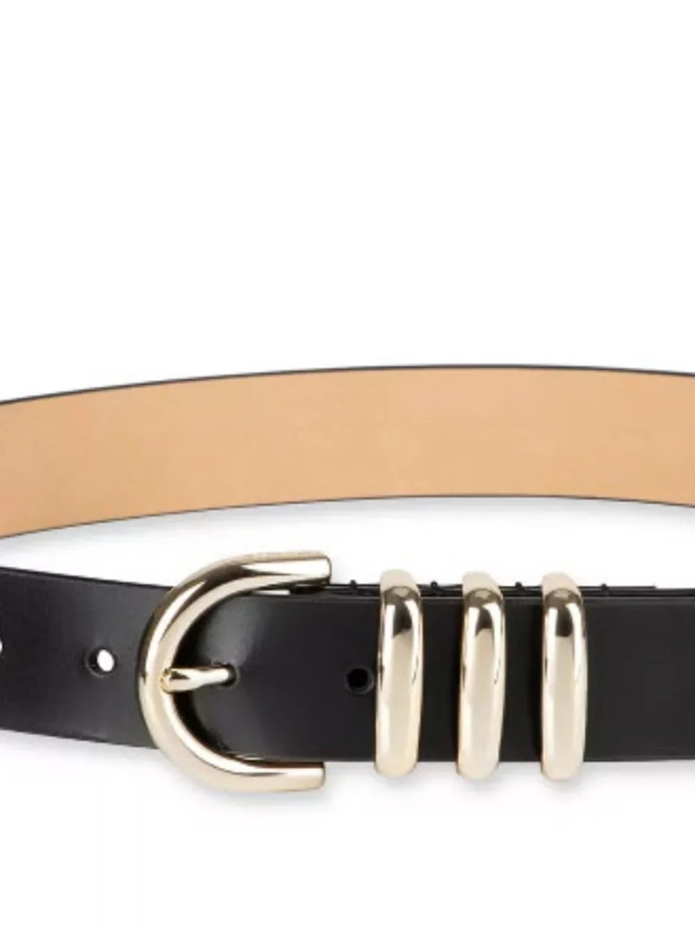 Cole Haan Beveled Edge Modern 3PC Belt Set - Picture 3 of 4